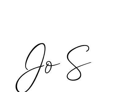 Design your own signature with our free online signature maker. With this signature software, you can create a handwritten (Allison_Script) signature for name Jo S. Jo S signature style 2 images and pictures png