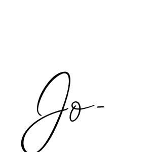 You can use this online signature creator to create a handwritten signature for the name Jo-. This is the best online autograph maker. Jo- signature style 2 images and pictures png