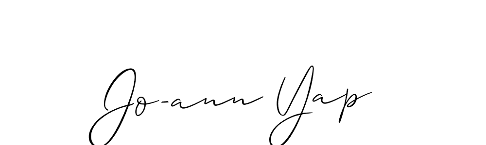 This is the best signature style for the Jo-ann Yap name. Also you like these signature font (Allison_Script). Mix name signature. Jo-ann Yap signature style 2 images and pictures png