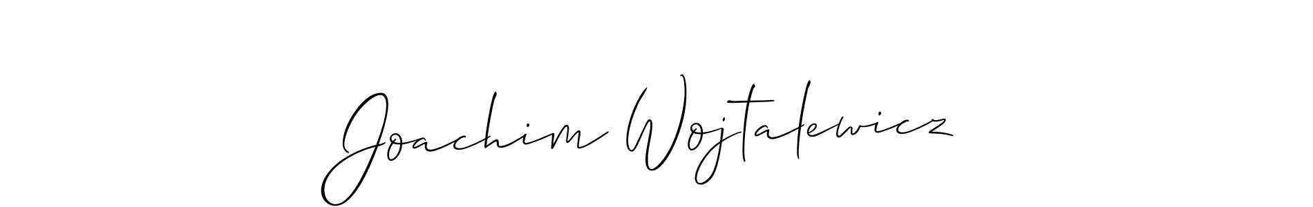 The best way (Allison_Script) to make a short signature is to pick only two or three words in your name. The name Joachim Wojtalewicz include a total of six letters. For converting this name. Joachim Wojtalewicz signature style 2 images and pictures png