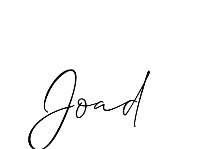 Design your own signature with our free online signature maker. With this signature software, you can create a handwritten (Allison_Script) signature for name Joad. Joad signature style 2 images and pictures png