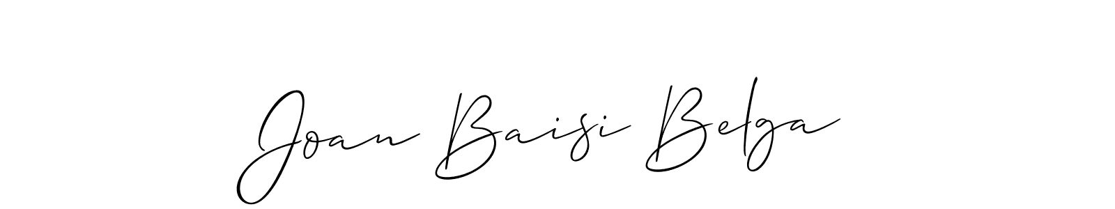 Create a beautiful signature design for name Joan Baisi Belga. With this signature (Allison_Script) fonts, you can make a handwritten signature for free. Joan Baisi Belga signature style 2 images and pictures png