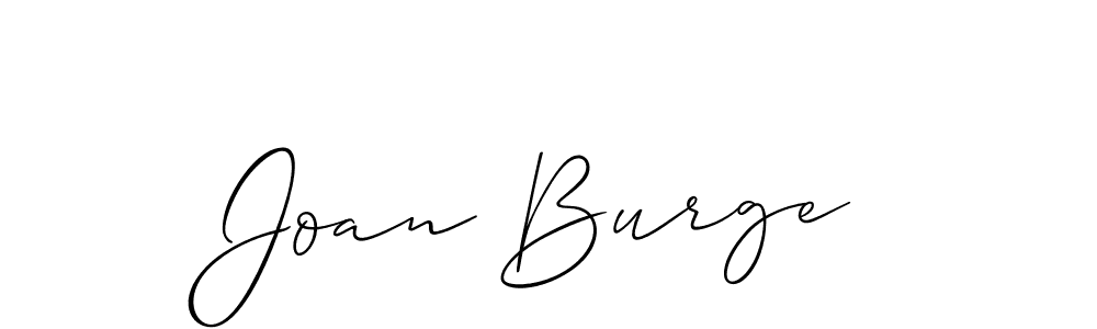 Allison_Script is a professional signature style that is perfect for those who want to add a touch of class to their signature. It is also a great choice for those who want to make their signature more unique. Get Joan Burge name to fancy signature for free. Joan Burge signature style 2 images and pictures png