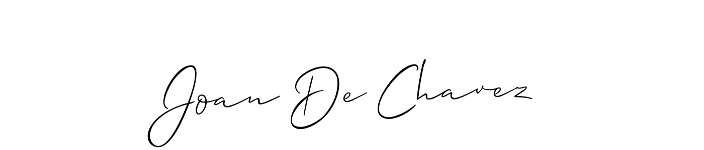 Allison_Script is a professional signature style that is perfect for those who want to add a touch of class to their signature. It is also a great choice for those who want to make their signature more unique. Get Joan De Chavez name to fancy signature for free. Joan De Chavez signature style 2 images and pictures png