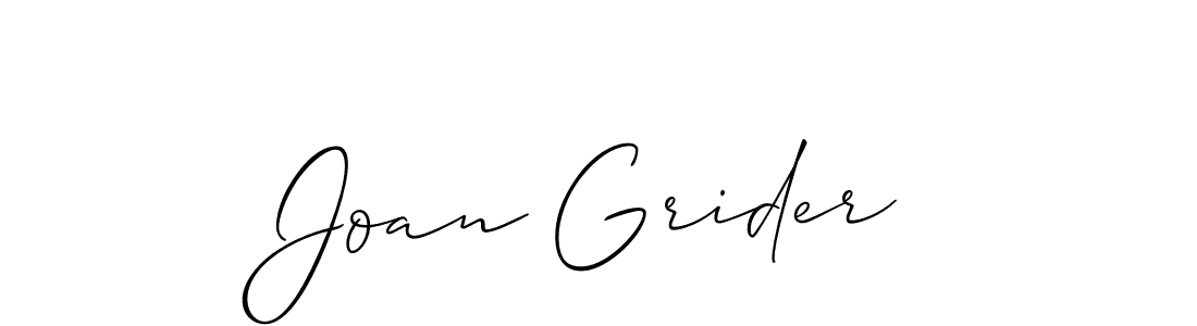 You should practise on your own different ways (Allison_Script) to write your name (Joan Grider) in signature. don't let someone else do it for you. Joan Grider signature style 2 images and pictures png