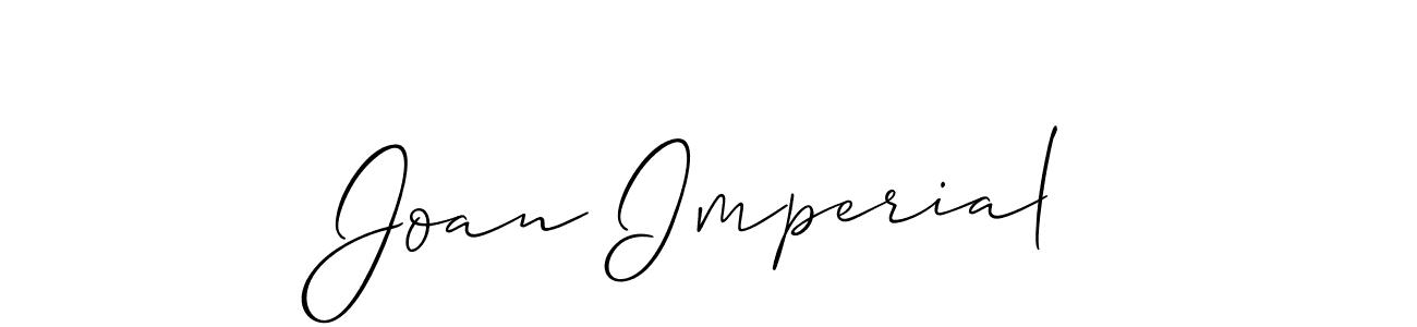 Use a signature maker to create a handwritten signature online. With this signature software, you can design (Allison_Script) your own signature for name Joan Imperial. Joan Imperial signature style 2 images and pictures png