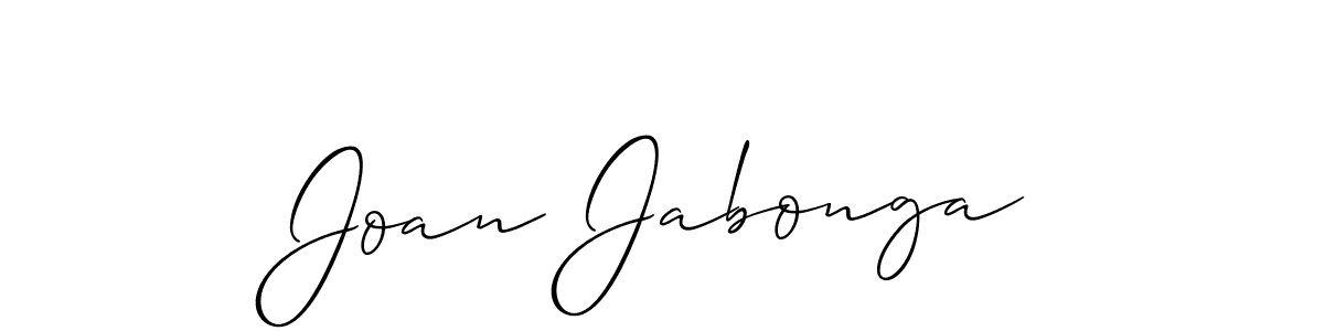 How to make Joan Jabonga name signature. Use Allison_Script style for creating short signs online. This is the latest handwritten sign. Joan Jabonga signature style 2 images and pictures png