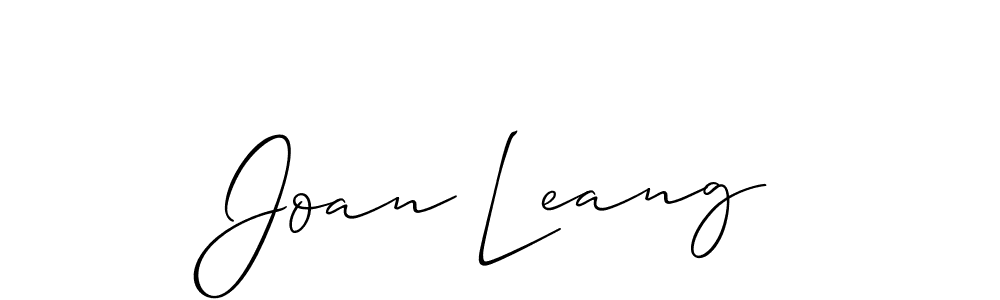 Make a beautiful signature design for name Joan Leang. Use this online signature maker to create a handwritten signature for free. Joan Leang signature style 2 images and pictures png