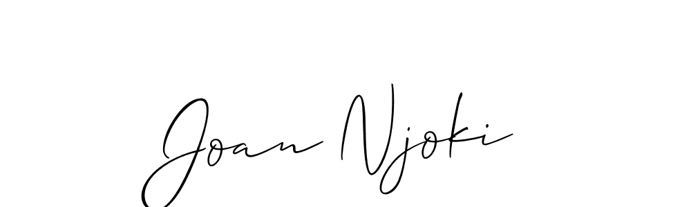 It looks lik you need a new signature style for name Joan Njoki. Design unique handwritten (Allison_Script) signature with our free signature maker in just a few clicks. Joan Njoki signature style 2 images and pictures png