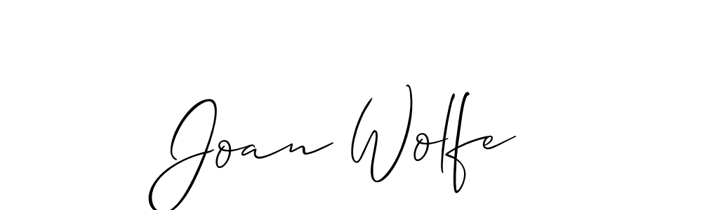 Also we have Joan Wolfe name is the best signature style. Create professional handwritten signature collection using Allison_Script autograph style. Joan Wolfe signature style 2 images and pictures png