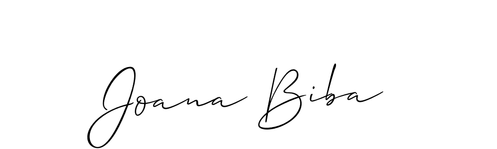 How to make Joana Biba name signature. Use Allison_Script style for creating short signs online. This is the latest handwritten sign. Joana Biba signature style 2 images and pictures png