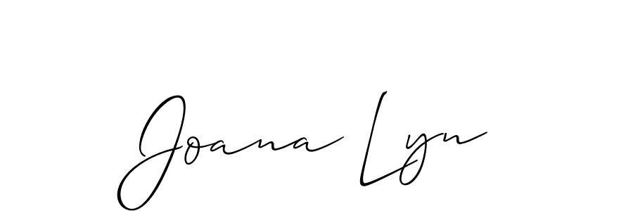 Create a beautiful signature design for name Joana Lyn. With this signature (Allison_Script) fonts, you can make a handwritten signature for free. Joana Lyn signature style 2 images and pictures png