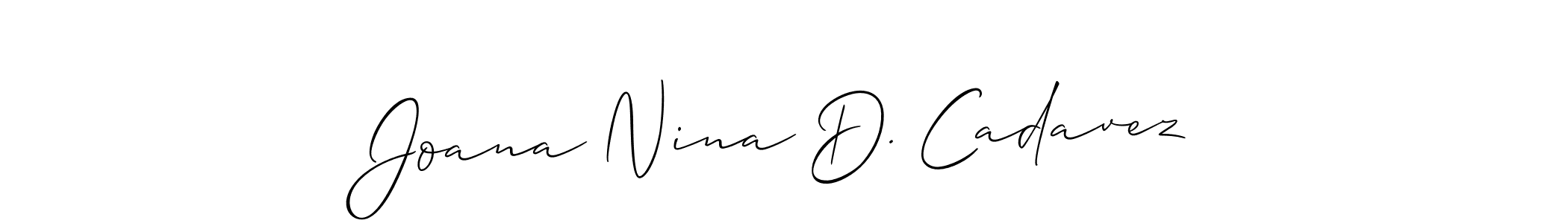 Make a beautiful signature design for name Joana Nina D. Cadavez. Use this online signature maker to create a handwritten signature for free. Joana Nina D. Cadavez signature style 2 images and pictures png