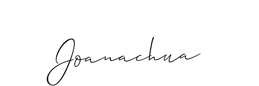Design your own signature with our free online signature maker. With this signature software, you can create a handwritten (Allison_Script) signature for name Joanachua. Joanachua signature style 2 images and pictures png