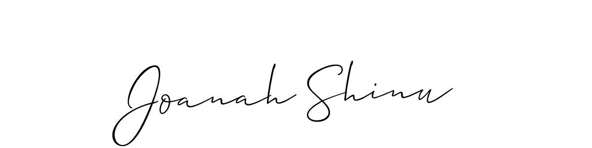 Create a beautiful signature design for name Joanah Shinu. With this signature (Allison_Script) fonts, you can make a handwritten signature for free. Joanah Shinu signature style 2 images and pictures png