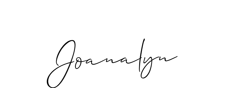 Allison_Script is a professional signature style that is perfect for those who want to add a touch of class to their signature. It is also a great choice for those who want to make their signature more unique. Get Joanalyn name to fancy signature for free. Joanalyn signature style 2 images and pictures png