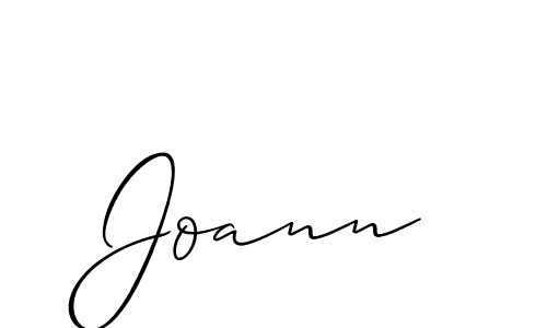 Design your own signature with our free online signature maker. With this signature software, you can create a handwritten (Allison_Script) signature for name Joann. Joann signature style 2 images and pictures png