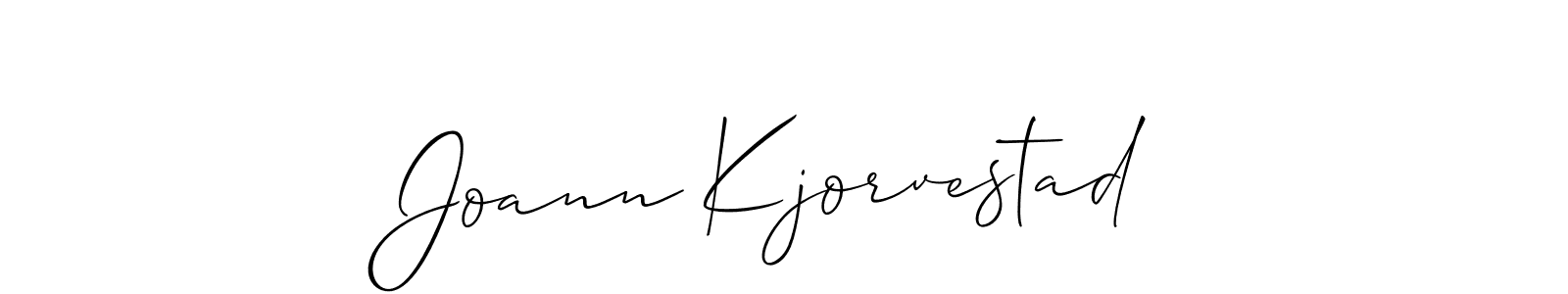 Use a signature maker to create a handwritten signature online. With this signature software, you can design (Allison_Script) your own signature for name Joann Kjorvestad. Joann Kjorvestad signature style 2 images and pictures png