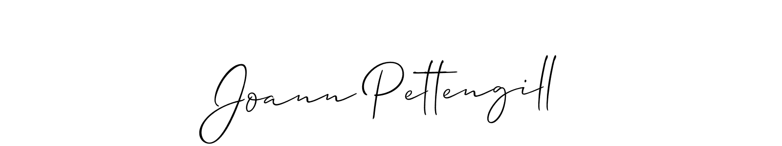 Joann Pettengill stylish signature style. Best Handwritten Sign (Allison_Script) for my name. Handwritten Signature Collection Ideas for my name Joann Pettengill. Joann Pettengill signature style 2 images and pictures png