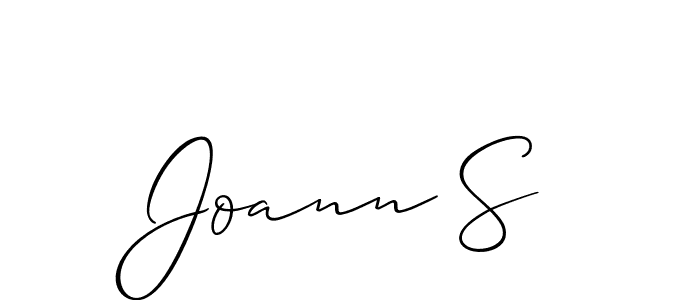 Create a beautiful signature design for name Joann S. With this signature (Allison_Script) fonts, you can make a handwritten signature for free. Joann S signature style 2 images and pictures png