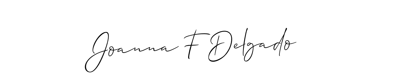 Make a beautiful signature design for name Joanna F Delgado. Use this online signature maker to create a handwritten signature for free. Joanna F Delgado signature style 2 images and pictures png