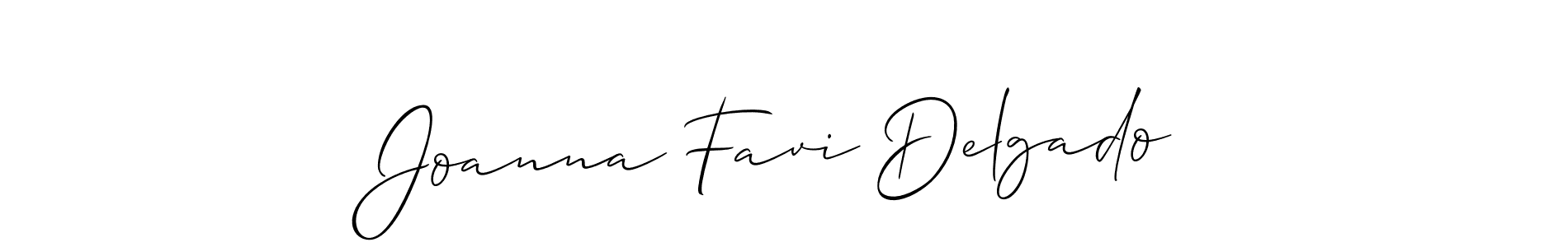 It looks lik you need a new signature style for name Joanna Favi Delgado. Design unique handwritten (Allison_Script) signature with our free signature maker in just a few clicks. Joanna Favi Delgado signature style 2 images and pictures png