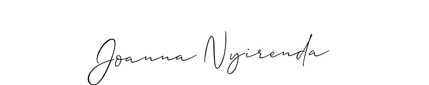 It looks lik you need a new signature style for name Joanna Nyirenda. Design unique handwritten (Allison_Script) signature with our free signature maker in just a few clicks. Joanna Nyirenda signature style 2 images and pictures png