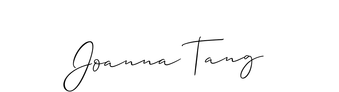 Create a beautiful signature design for name Joanna Tang. With this signature (Allison_Script) fonts, you can make a handwritten signature for free. Joanna Tang signature style 2 images and pictures png