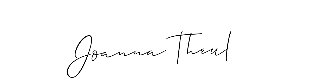 Make a short Joanna Theul signature style. Manage your documents anywhere anytime using Allison_Script. Create and add eSignatures, submit forms, share and send files easily. Joanna Theul signature style 2 images and pictures png
