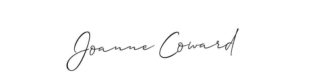Make a beautiful signature design for name Joanne Coward. With this signature (Allison_Script) style, you can create a handwritten signature for free. Joanne Coward signature style 2 images and pictures png
