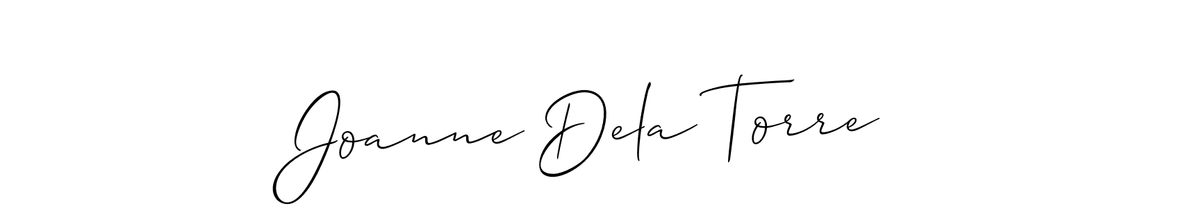 How to Draw Joanne Dela Torre signature style? Allison_Script is a latest design signature styles for name Joanne Dela Torre. Joanne Dela Torre signature style 2 images and pictures png
