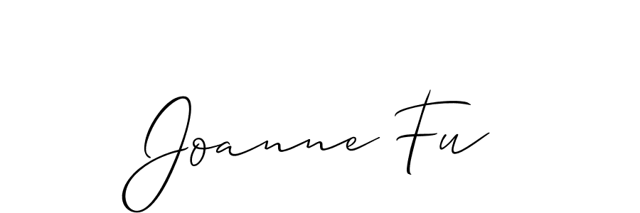 if you are searching for the best signature style for your name Joanne Fu. so please give up your signature search. here we have designed multiple signature styles  using Allison_Script. Joanne Fu signature style 2 images and pictures png
