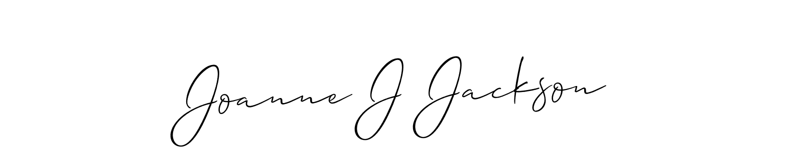 Create a beautiful signature design for name Joanne J Jackson. With this signature (Allison_Script) fonts, you can make a handwritten signature for free. Joanne J Jackson signature style 2 images and pictures png