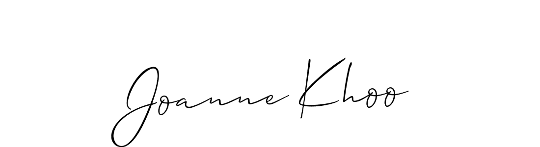 if you are searching for the best signature style for your name Joanne Khoo. so please give up your signature search. here we have designed multiple signature styles  using Allison_Script. Joanne Khoo signature style 2 images and pictures png