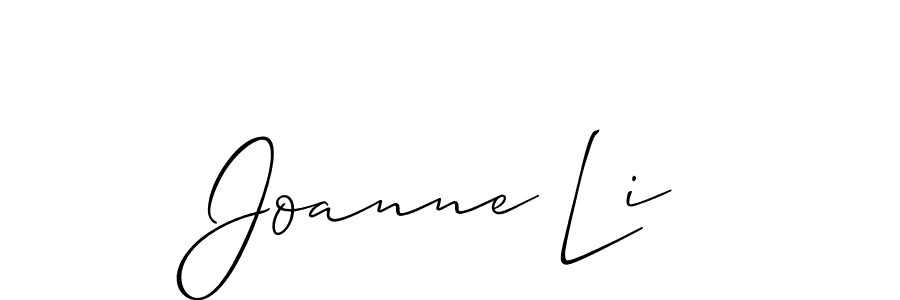 It looks lik you need a new signature style for name Joanne Li. Design unique handwritten (Allison_Script) signature with our free signature maker in just a few clicks. Joanne Li signature style 2 images and pictures png