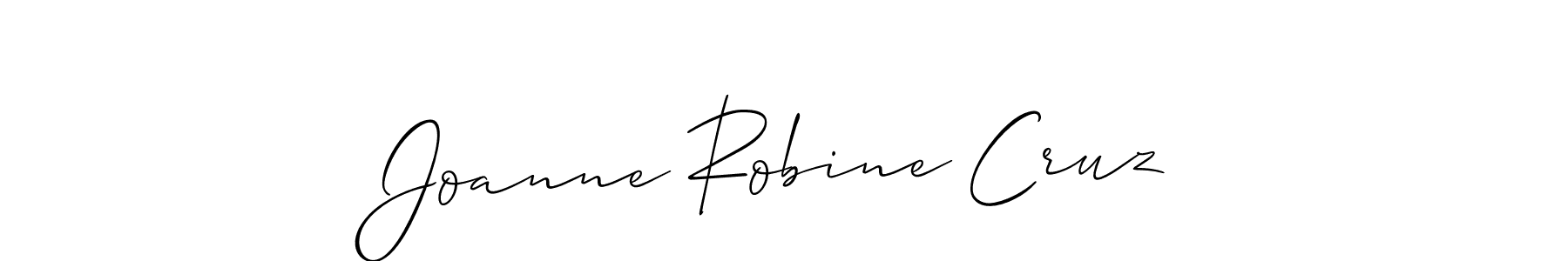 Also You can easily find your signature by using the search form. We will create Joanne Robine Cruz name handwritten signature images for you free of cost using Allison_Script sign style. Joanne Robine Cruz signature style 2 images and pictures png