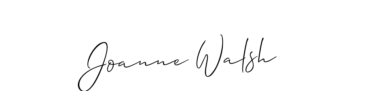 You should practise on your own different ways (Allison_Script) to write your name (Joanne Walsh) in signature. don't let someone else do it for you. Joanne Walsh signature style 2 images and pictures png