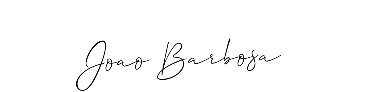 Design your own signature with our free online signature maker. With this signature software, you can create a handwritten (Allison_Script) signature for name Joao Barbosa. Joao Barbosa signature style 2 images and pictures png