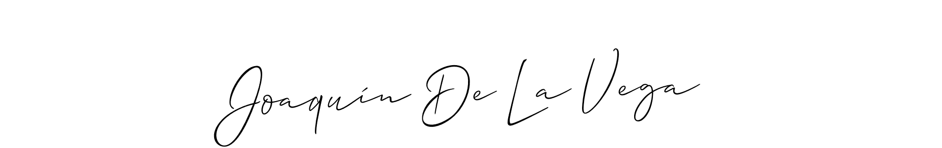 It looks lik you need a new signature style for name Joaquín De La Vega. Design unique handwritten (Allison_Script) signature with our free signature maker in just a few clicks. Joaquín De La Vega signature style 2 images and pictures png