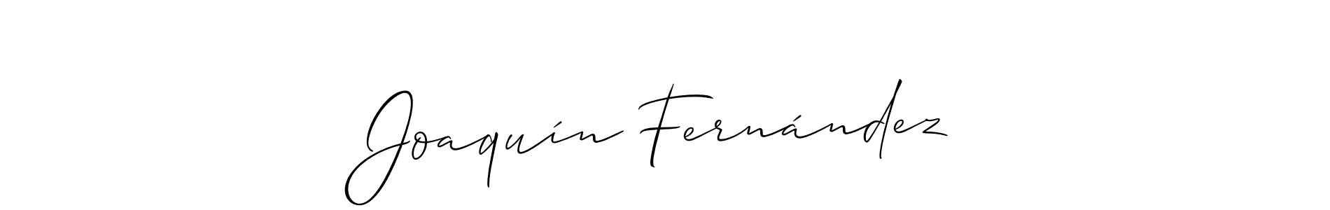Create a beautiful signature design for name Joaquín Fernández. With this signature (Allison_Script) fonts, you can make a handwritten signature for free. Joaquín Fernández signature style 2 images and pictures png