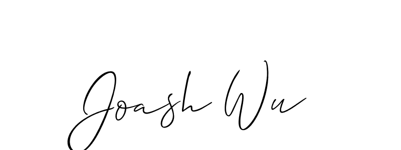 How to Draw Joash Wu signature style? Allison_Script is a latest design signature styles for name Joash Wu. Joash Wu signature style 2 images and pictures png
