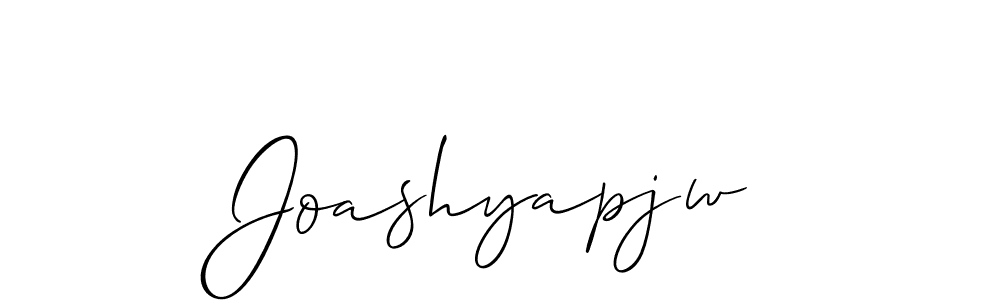 How to make Joashyapjw name signature. Use Allison_Script style for creating short signs online. This is the latest handwritten sign. Joashyapjw signature style 2 images and pictures png