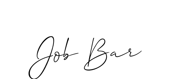 Create a beautiful signature design for name Job Bar. With this signature (Allison_Script) fonts, you can make a handwritten signature for free. Job Bar signature style 2 images and pictures png