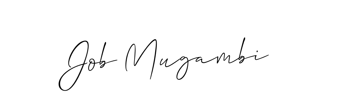 How to make Job Mugambi signature? Allison_Script is a professional autograph style. Create handwritten signature for Job Mugambi name. Job Mugambi signature style 2 images and pictures png