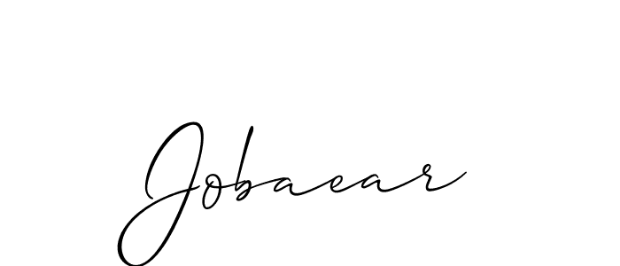Design your own signature with our free online signature maker. With this signature software, you can create a handwritten (Allison_Script) signature for name Jobaear. Jobaear signature style 2 images and pictures png