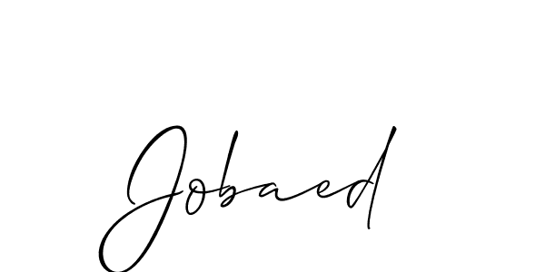 It looks lik you need a new signature style for name Jobaed. Design unique handwritten (Allison_Script) signature with our free signature maker in just a few clicks. Jobaed signature style 2 images and pictures png