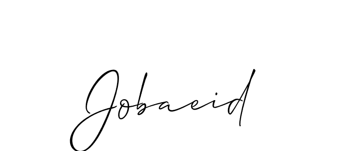 How to make Jobaeid name signature. Use Allison_Script style for creating short signs online. This is the latest handwritten sign. Jobaeid signature style 2 images and pictures png