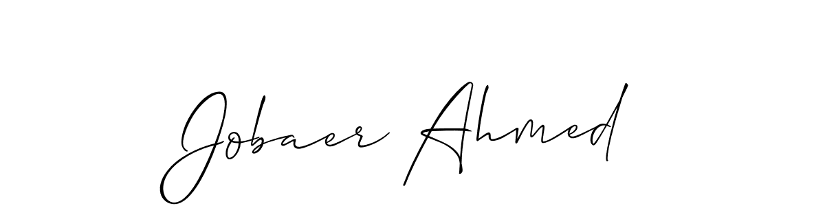 How to make Jobaer Ahmed signature? Allison_Script is a professional autograph style. Create handwritten signature for Jobaer Ahmed name. Jobaer Ahmed signature style 2 images and pictures png