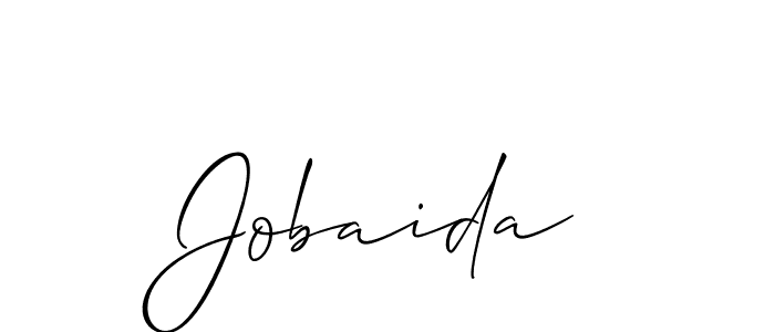 How to make Jobaida signature? Allison_Script is a professional autograph style. Create handwritten signature for Jobaida name. Jobaida signature style 2 images and pictures png