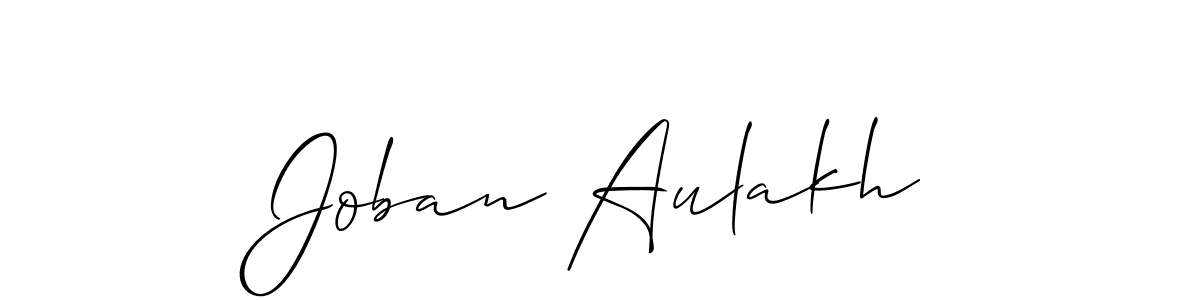 Allison_Script is a professional signature style that is perfect for those who want to add a touch of class to their signature. It is also a great choice for those who want to make their signature more unique. Get Joban Aulakh name to fancy signature for free. Joban Aulakh signature style 2 images and pictures png